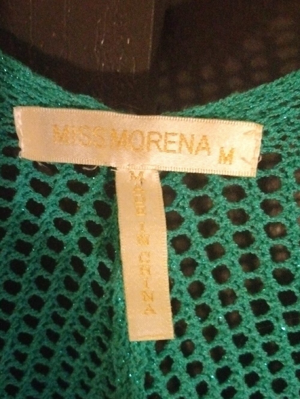 Open-Weave Teal V-Neck Button-Front Sweater - Picture 3 of 5